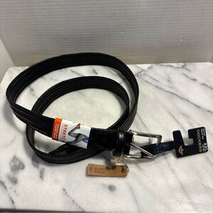 Dockers men’s stretchable braided black leather belt sz 2XL 46/48 NWT
